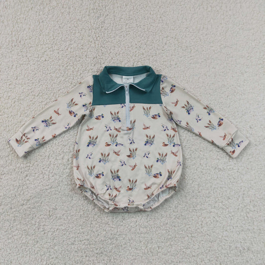 LR3052 Hunting Style Long Sleeve Boys Romper