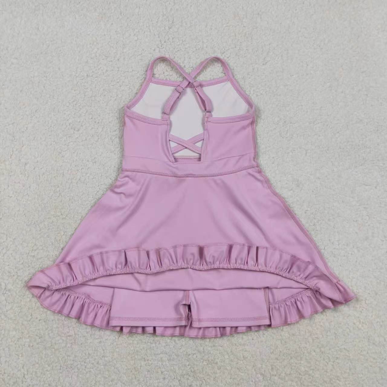 Yoga Solid Color Skort Girls Dress Sibling Clothes