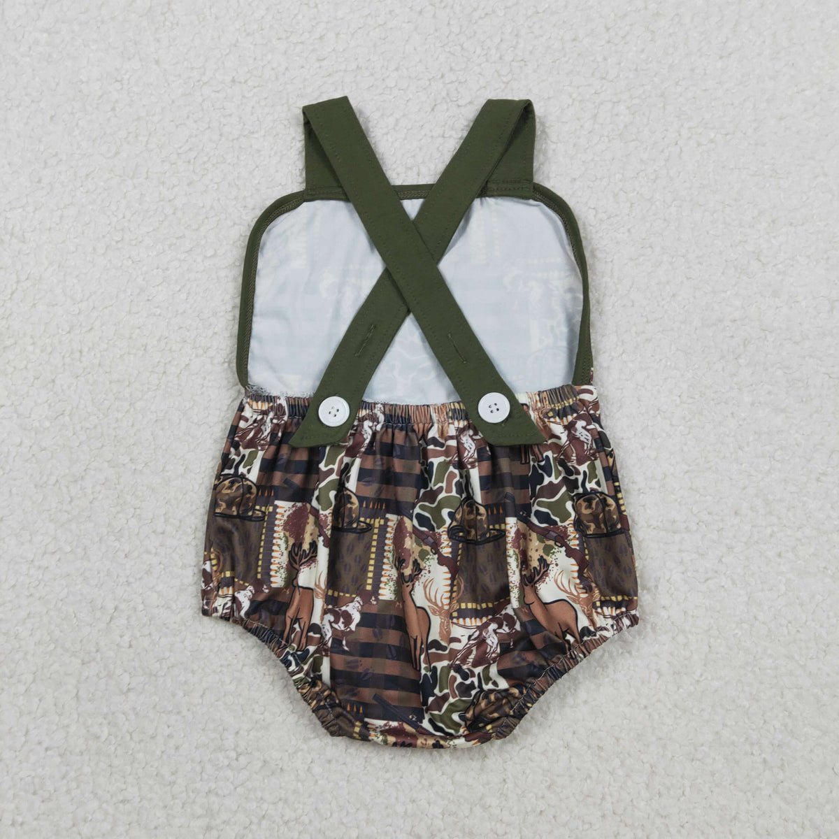 SR3927 Hunting Camo Deer Boys Romper