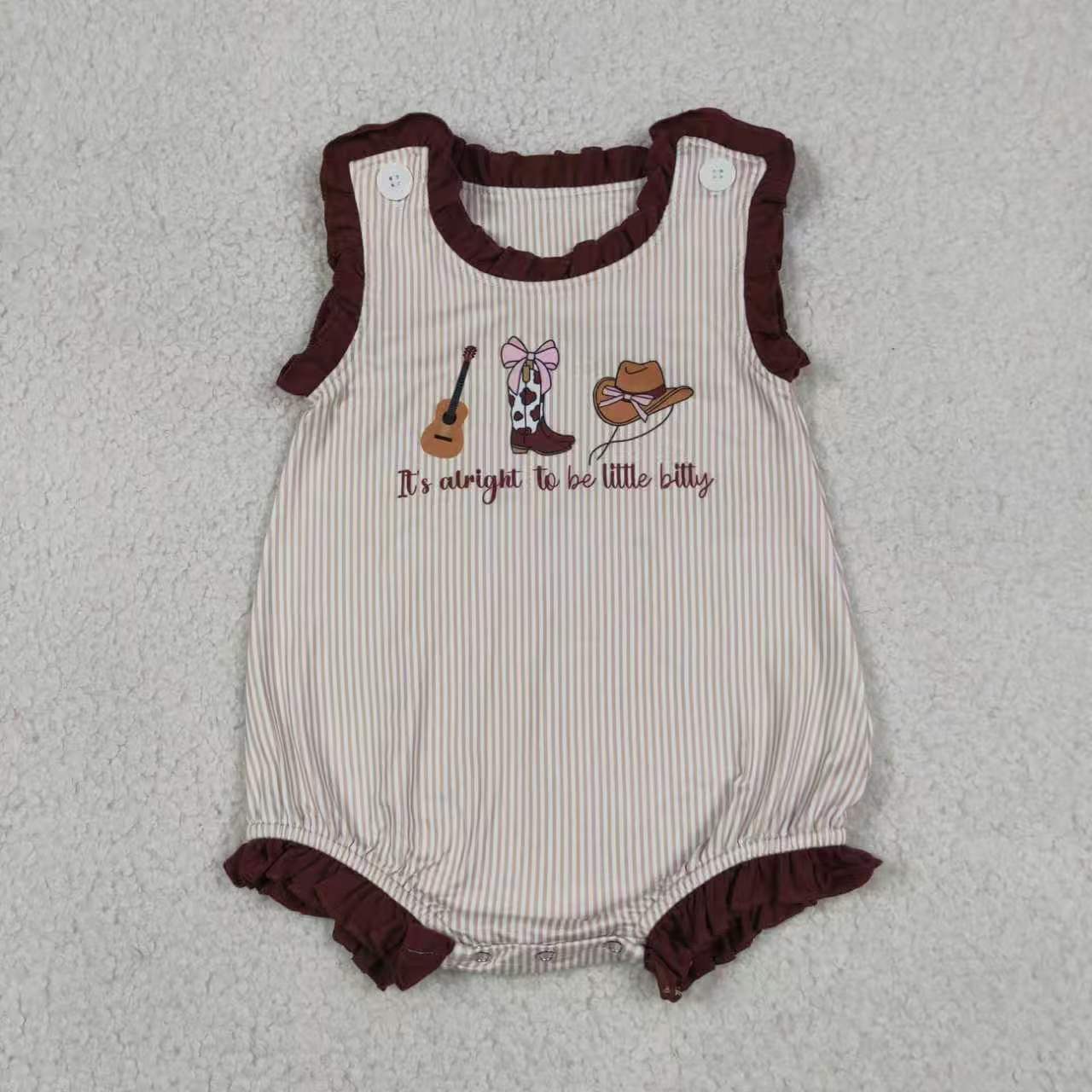 It's Alright To Be Little Bitty Set/Romper RTS Sibling Clothes