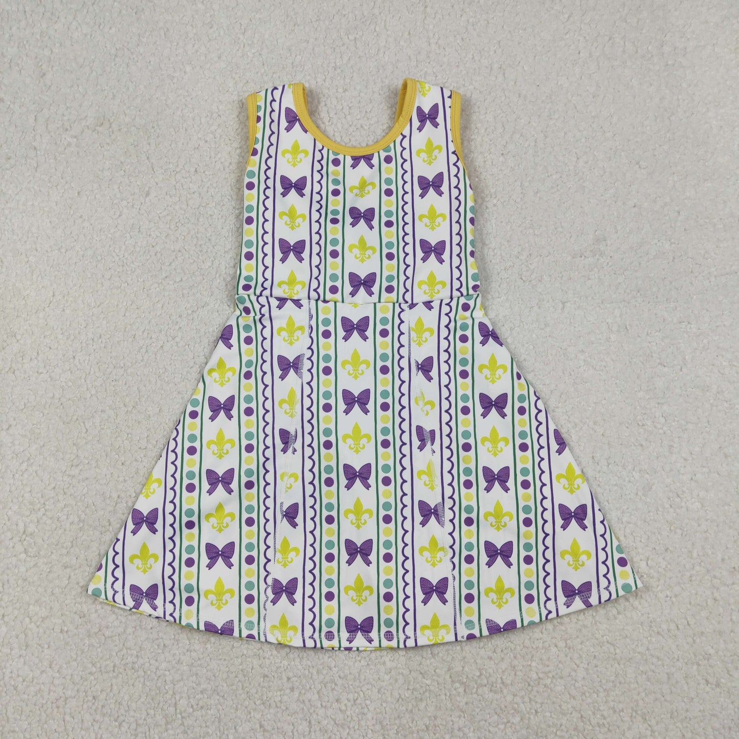 GSD2947 yoga Mardi Gras sleeveelss skorts girls dress