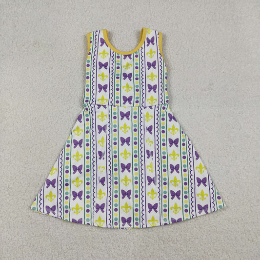 GSD2947 yoga Mardi Gras sleeveelss skorts girls dress