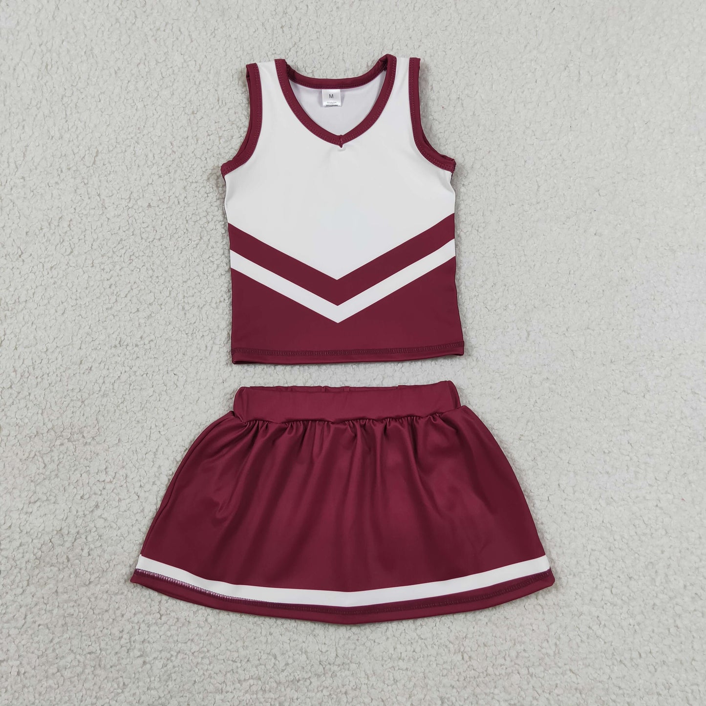 GSD4195 Red Sleeveless Skorts Girls Set
