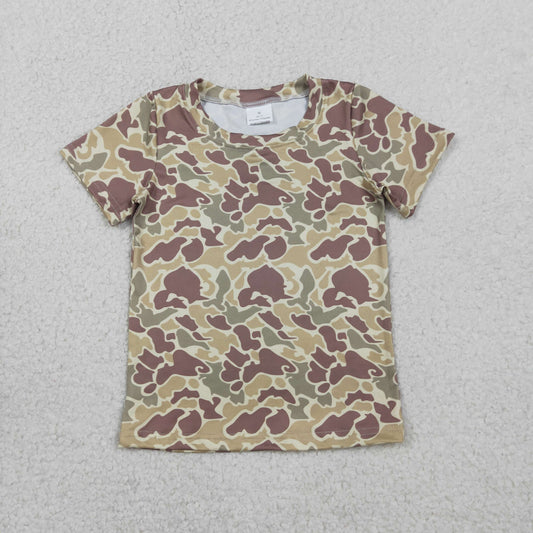 BT1713 Hunting Camo Short Sleeve Boys Top