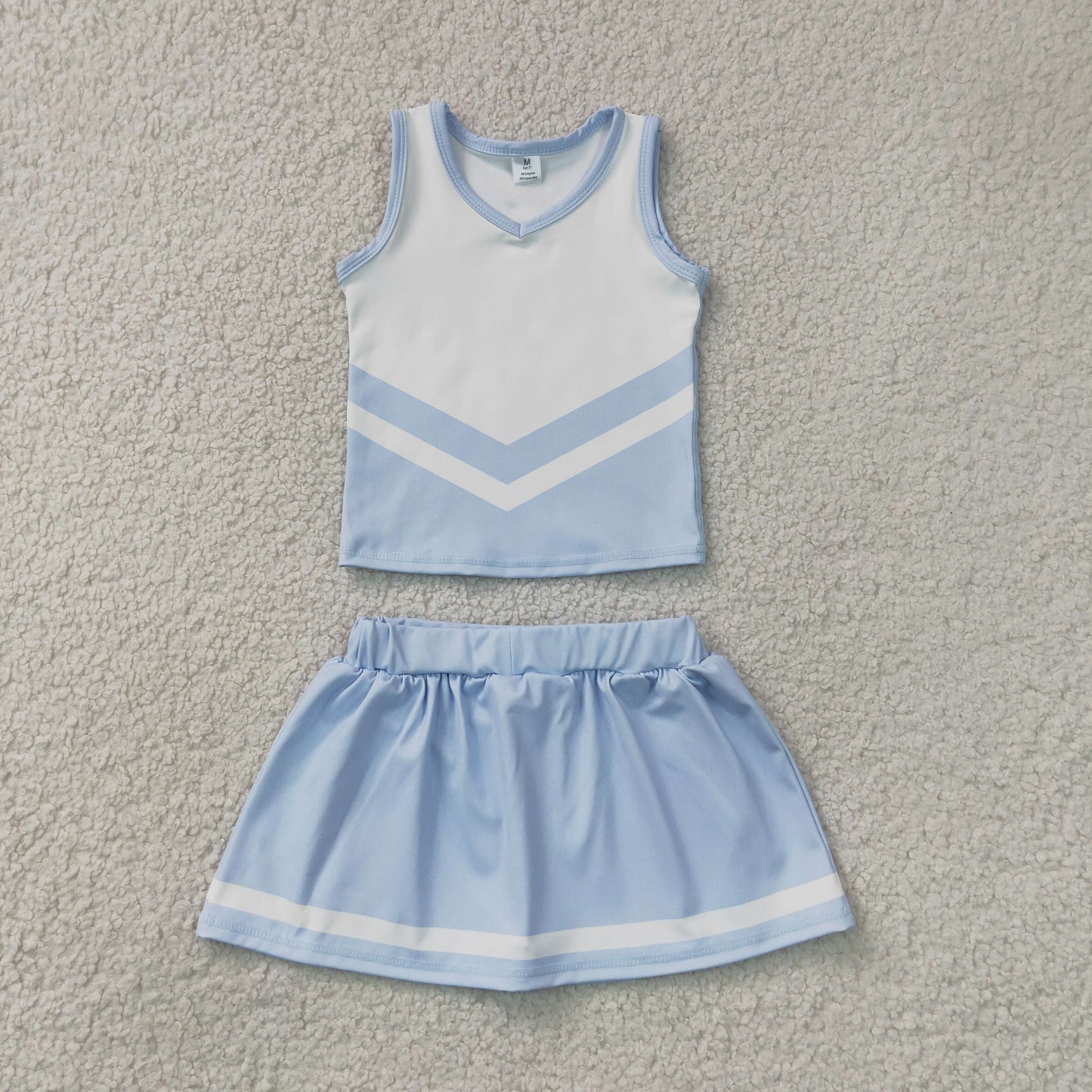GSD4188 Yoga Blue Sleeveless Skorts Girls Set