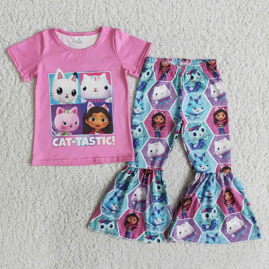 e14-11 Cartoon Baby Girls Bell Ga Pants Outfits