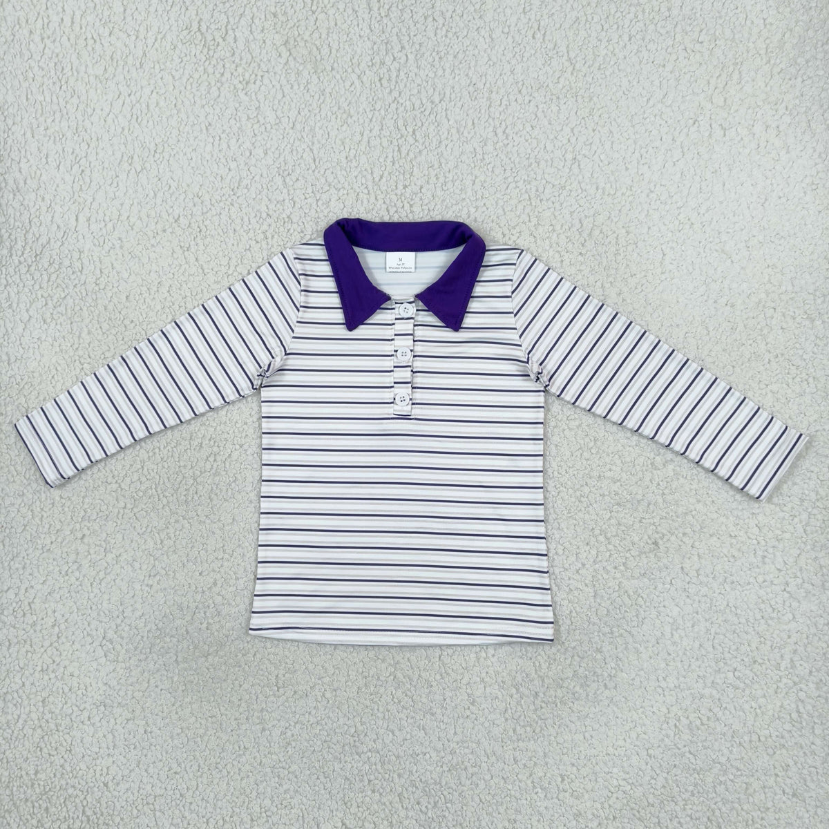 BT1911 Mardi Gras Striped Long Sleeve Boys Top