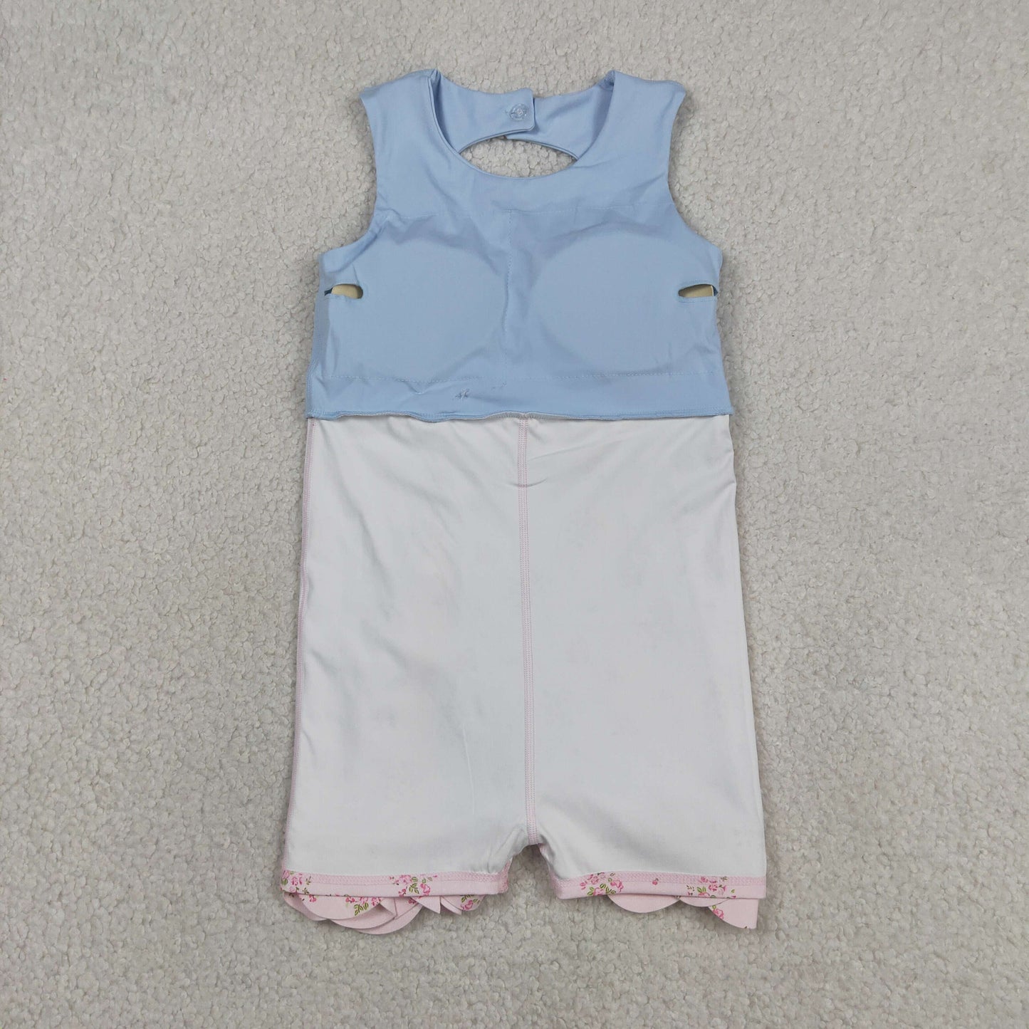 GSD3030 Yoga Scallop Light Purple Bows Sleeveless Girls Dress