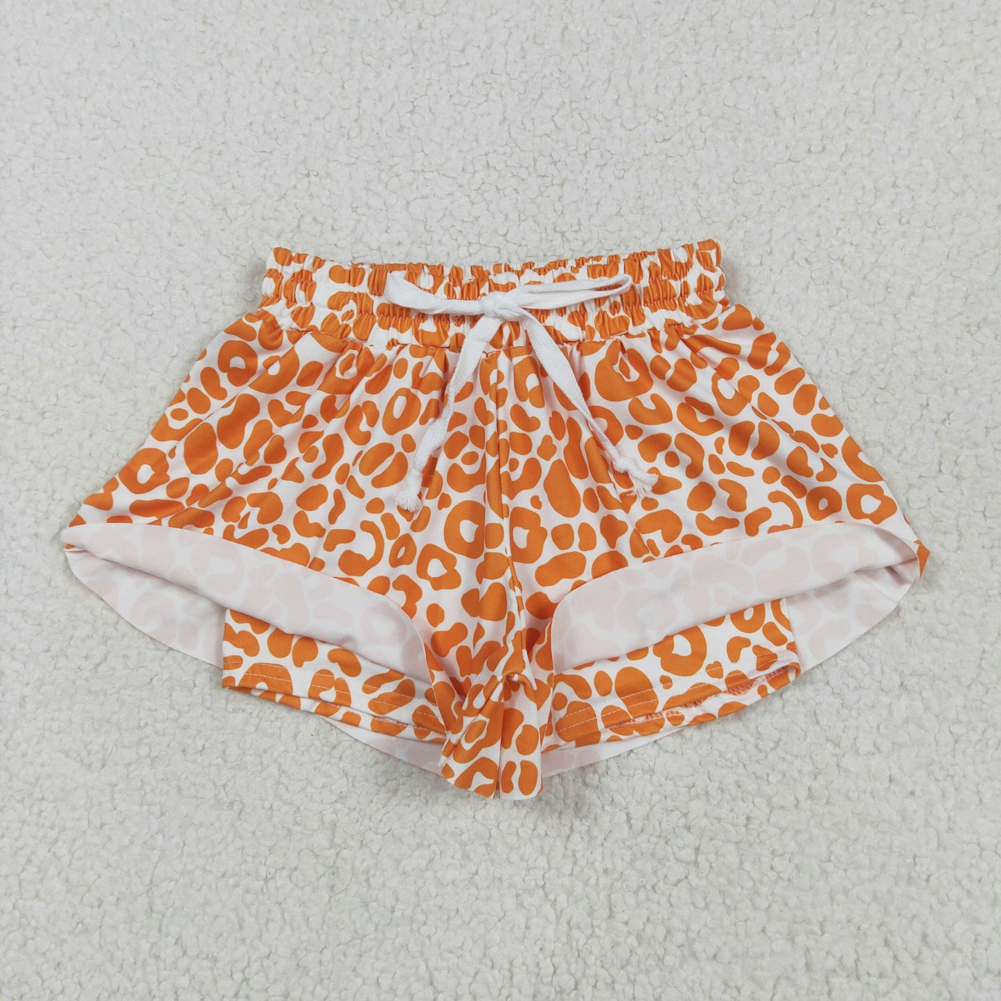 SS0584 orange leopard girls shorts