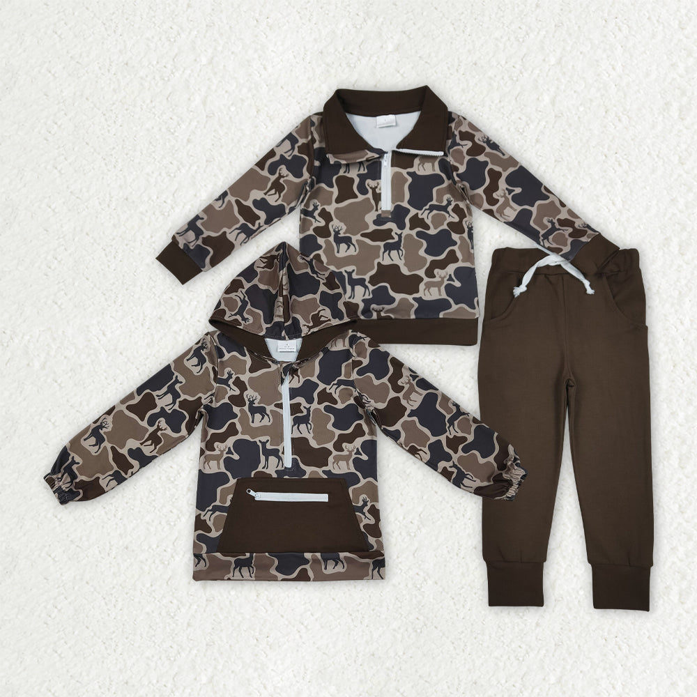 Hunting Camo Deer Zipper Hoodie/Set RTS Sibling Clothes