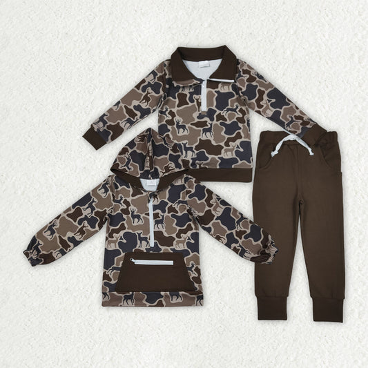 Hunting Camo Deer Zipper Hoodie/Set RTS Sibling Clothes