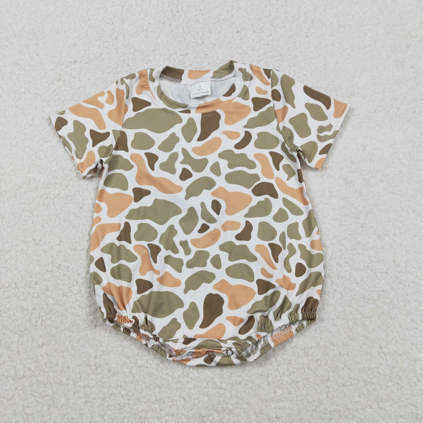 SR3452 Hunting Camo Short Sleeve Boys Romper