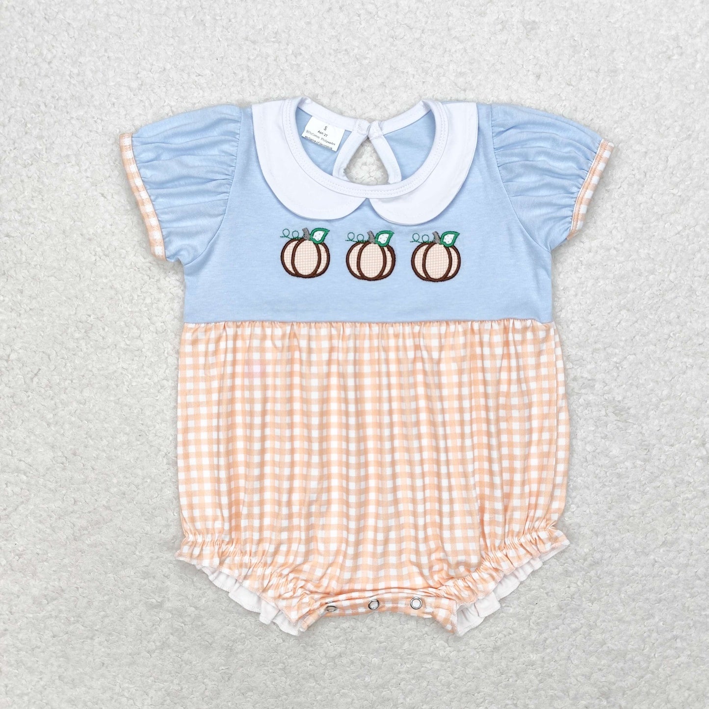 embroidery pumpkin RTS sibling clothes