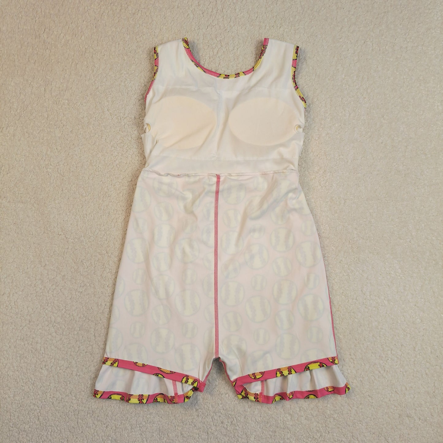 GSD3800 Yoga Softball Hot Pink Sleeveless Skorts Girls Dress