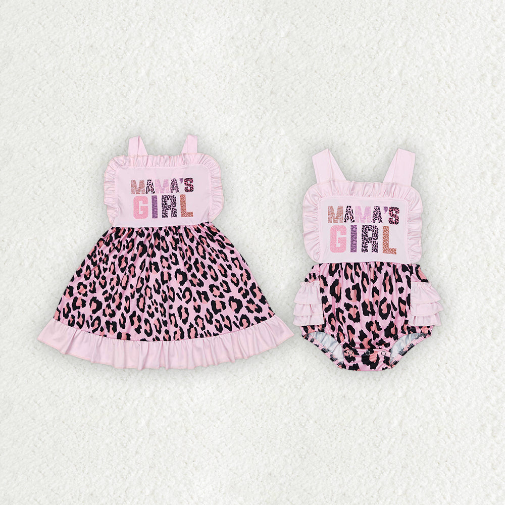 Mama's Girl Pink Leopard RTS sibling clothes