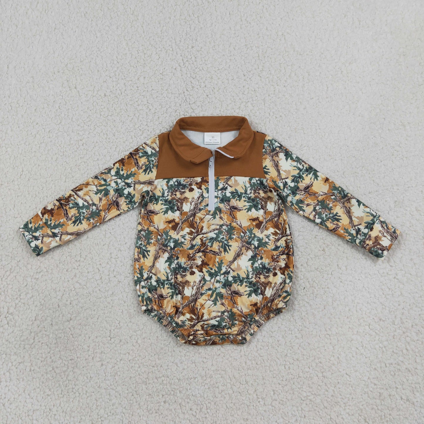 LR3048 Hunting Style Long Sleeve Boys Romper