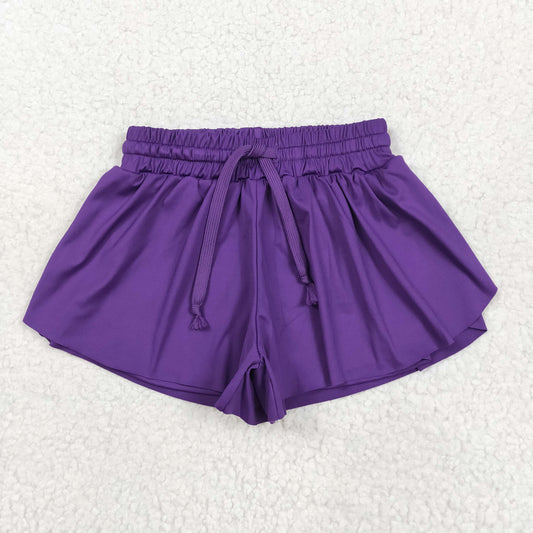 SS0602 yoga purple girls shorts