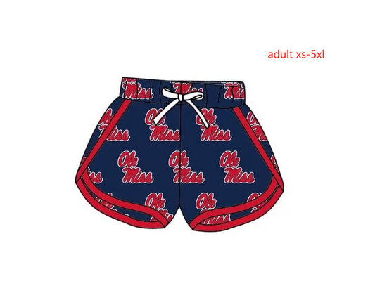 Custom S Ole Miss adult shorts