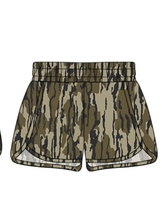 custom style camo kids shorts