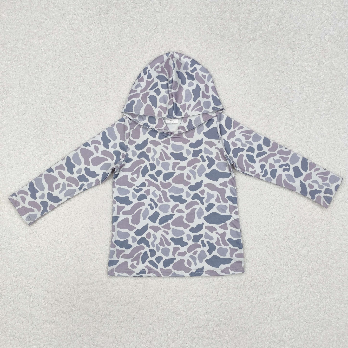 BT0922 grey camo long sleeve hoodie boys pullover boys top