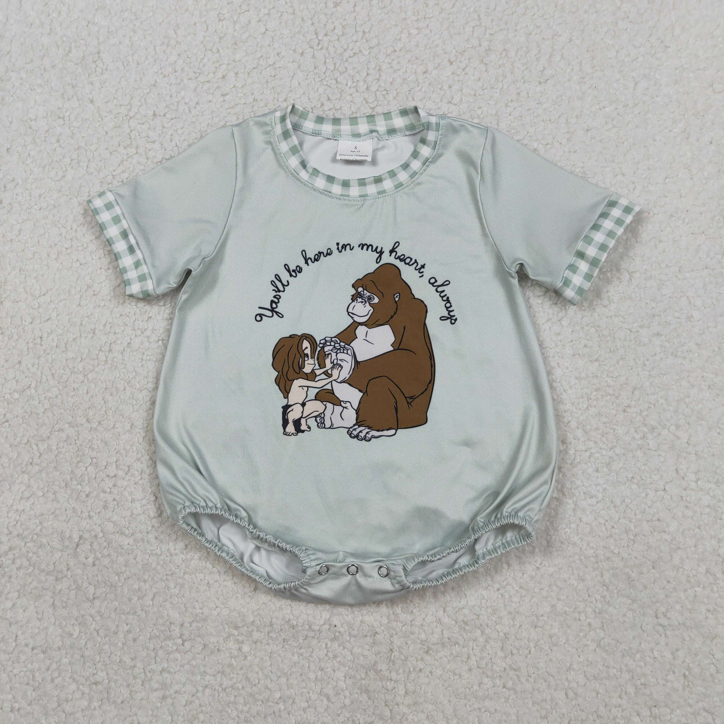 SR3588 Cartoon Island Princess Short Sleeve Boys Romper