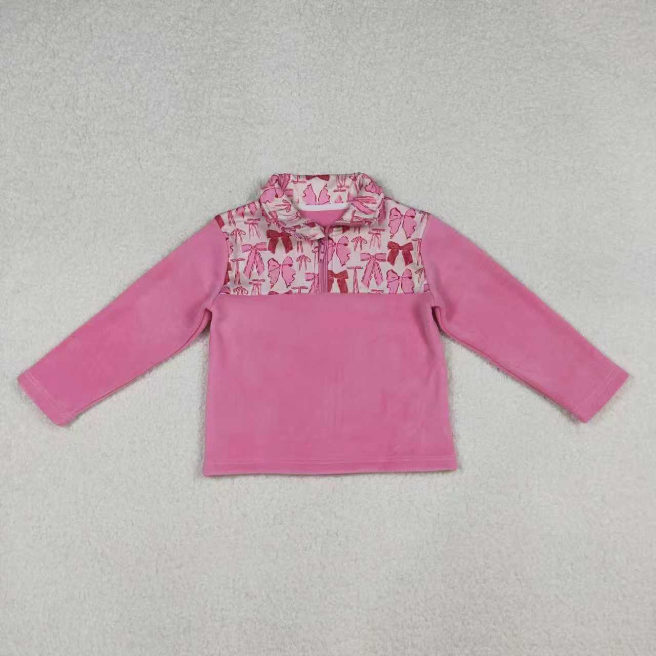 Sherpa Valentine's Day Zipper Girls Top Sibling Clothes RTS