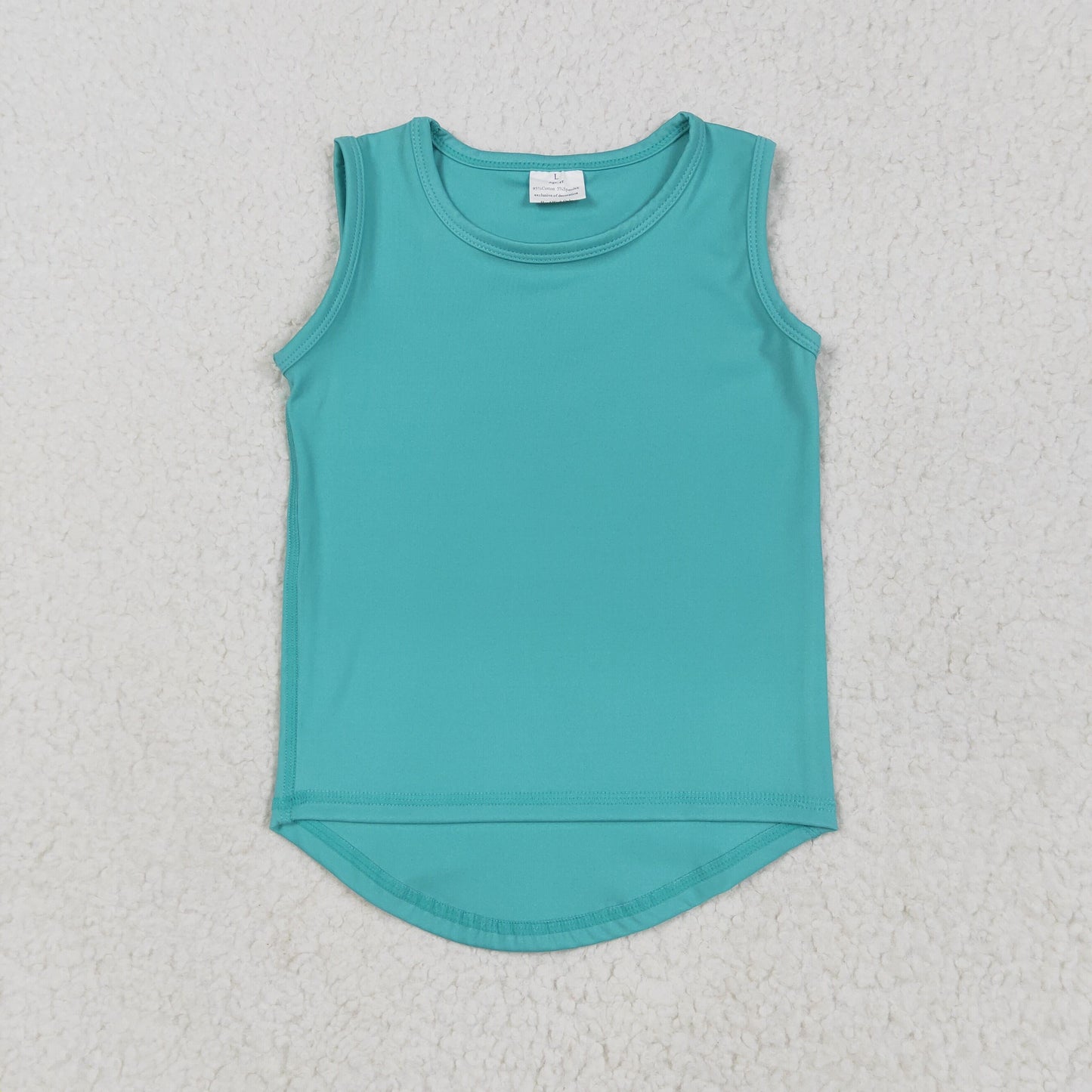 GT1018 yoga bright blue sleeveless girls top