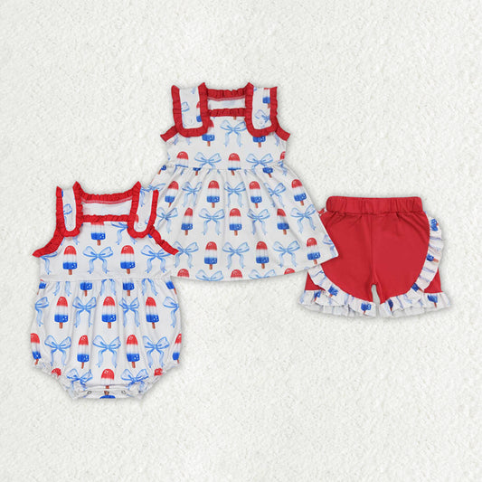 July 4th ice bow RTS sibling clothes