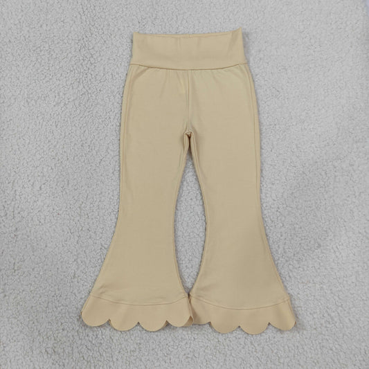 P1078 Scallop Khaki Girls Pants