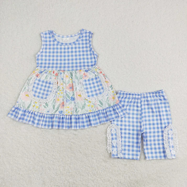 Summer pockets girls set RTS Sibling Clothes