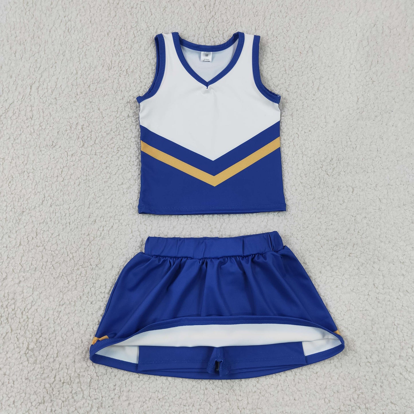 GSD4196 Yoga Blue Sleeveless Skorts Girls Set