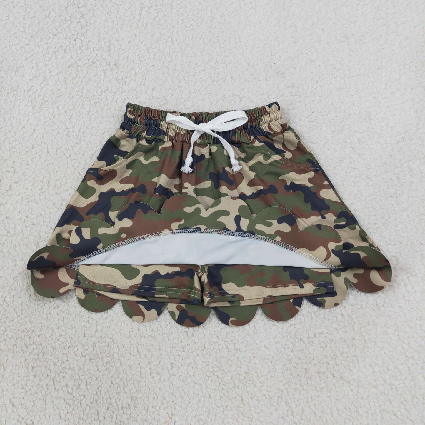 GLK0303 Scallop Hunting Camo Skorts Girls Skirt
