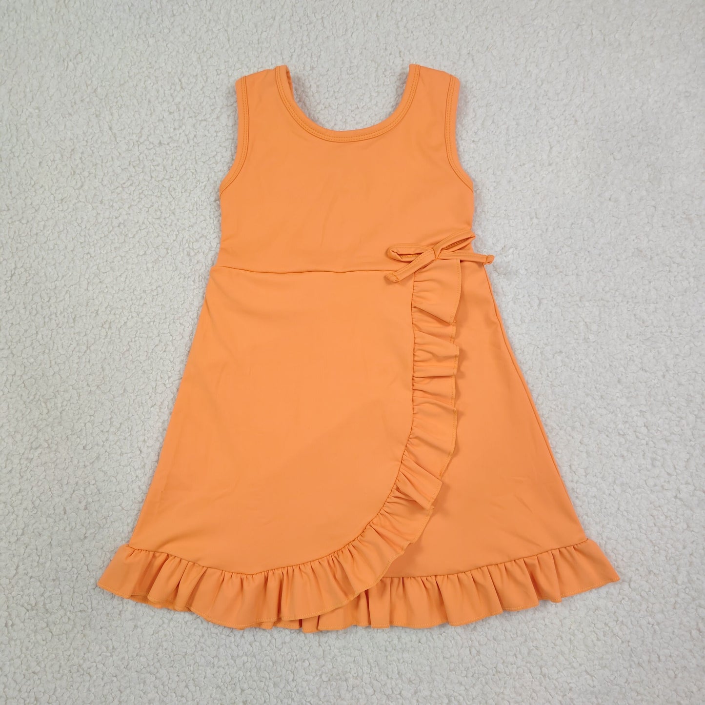 GSD3767 Yoga Orange Sleeveless Skorts Girls Dress