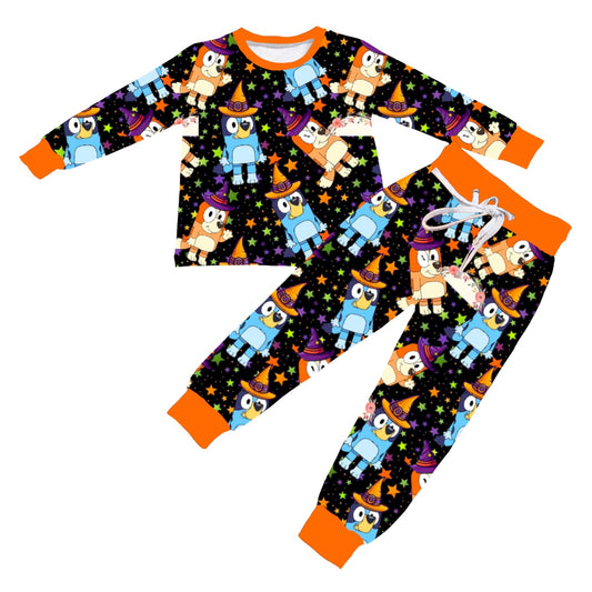 custom Cartoon dog long sleeve pants kids pajamas please order before 6th August