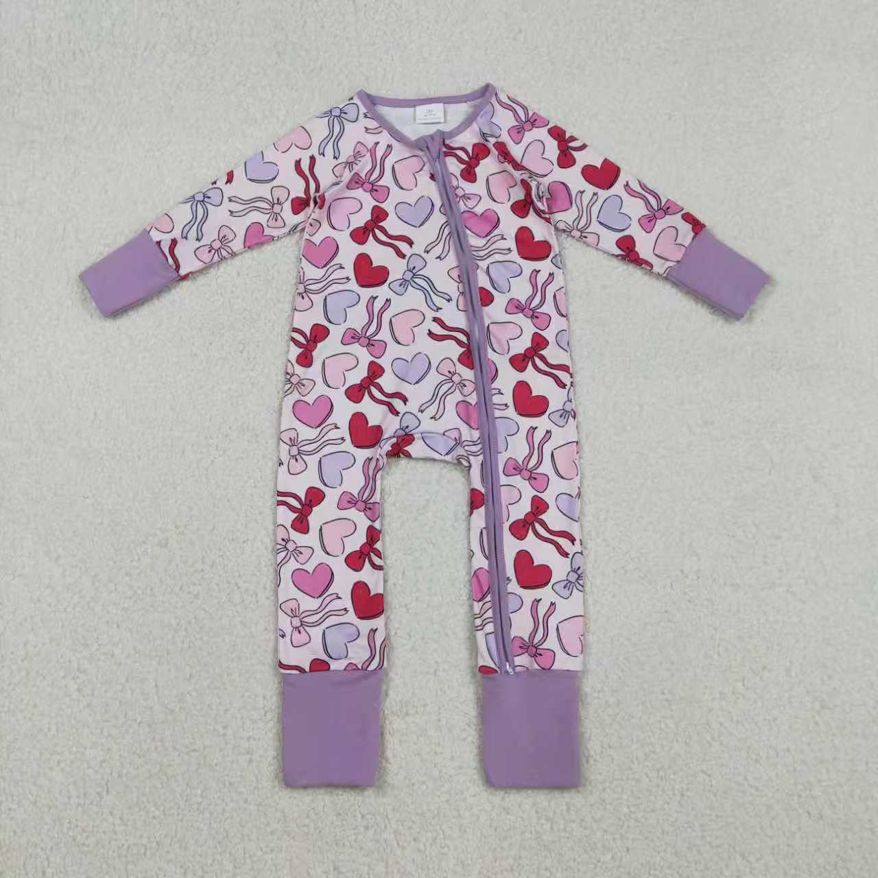 Valentine's Day Heart Girls Romper RTS sibling clothes