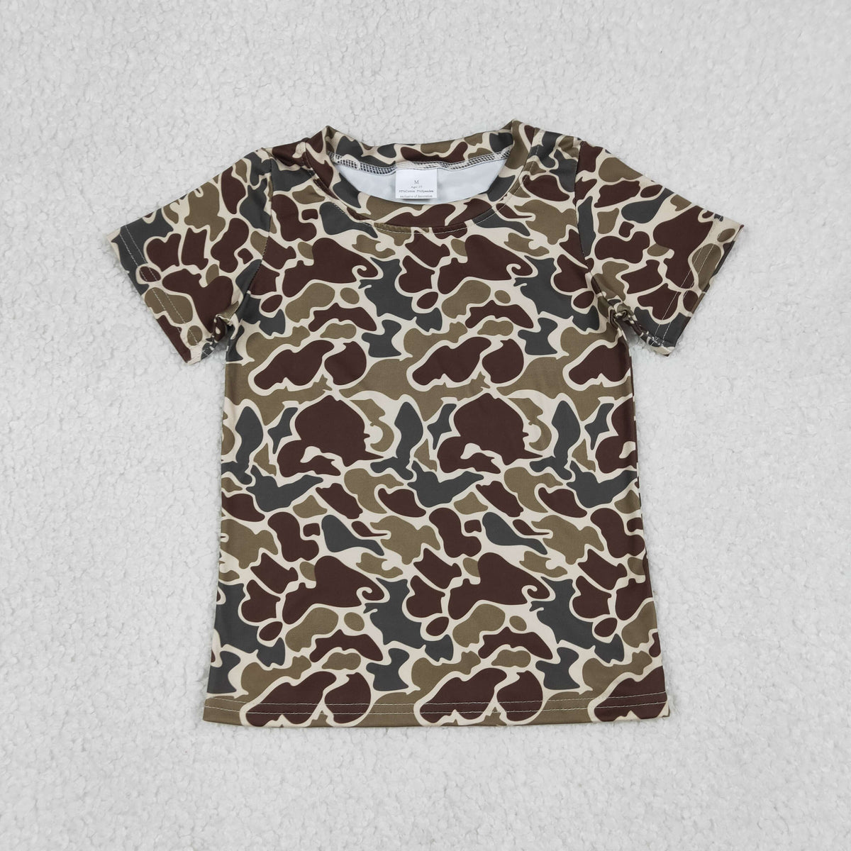 BT1648 Hunting Camo Short Sleeve Boys Top