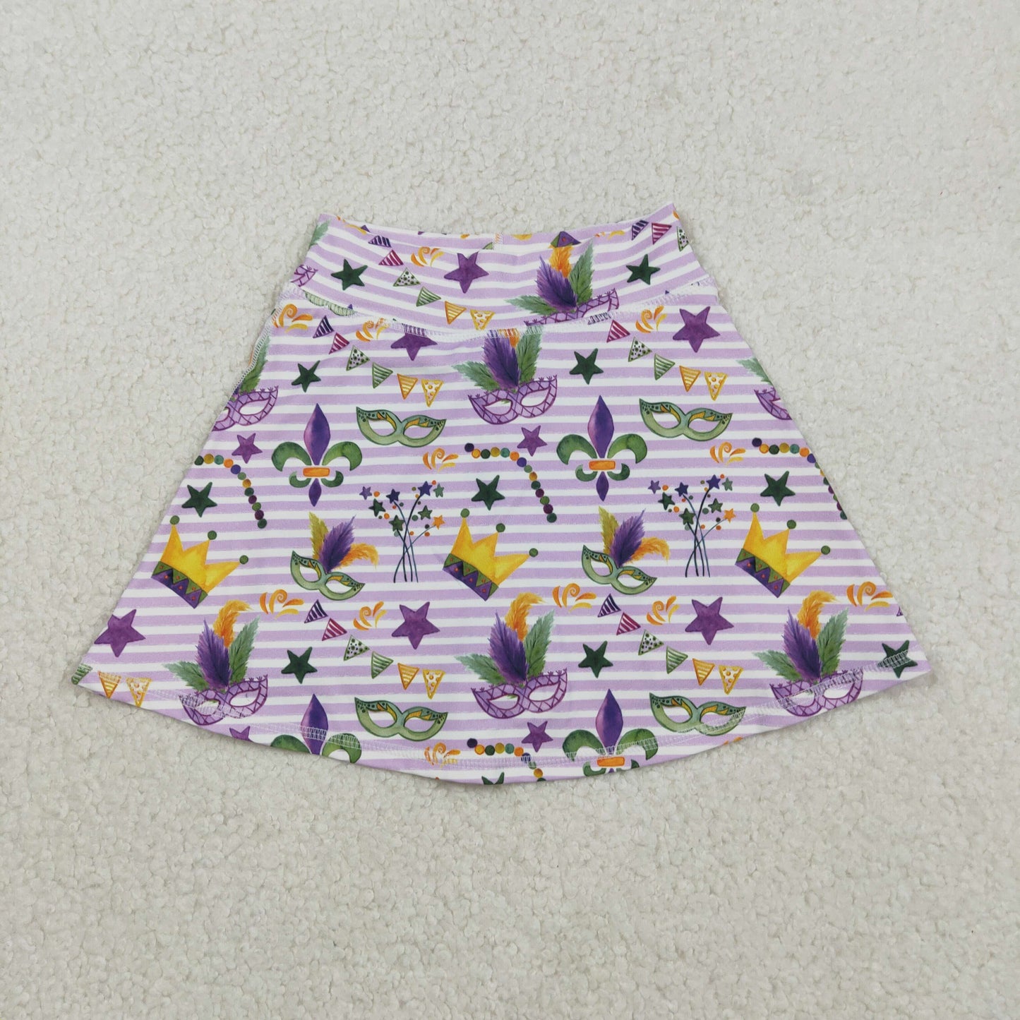 GLK0167 yoga Mardi Gras skorts girls skirt