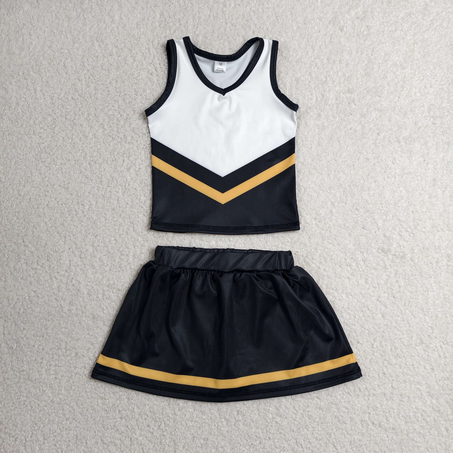 GSD4201 Yoga Black Sleeveless Skorts Girls Set