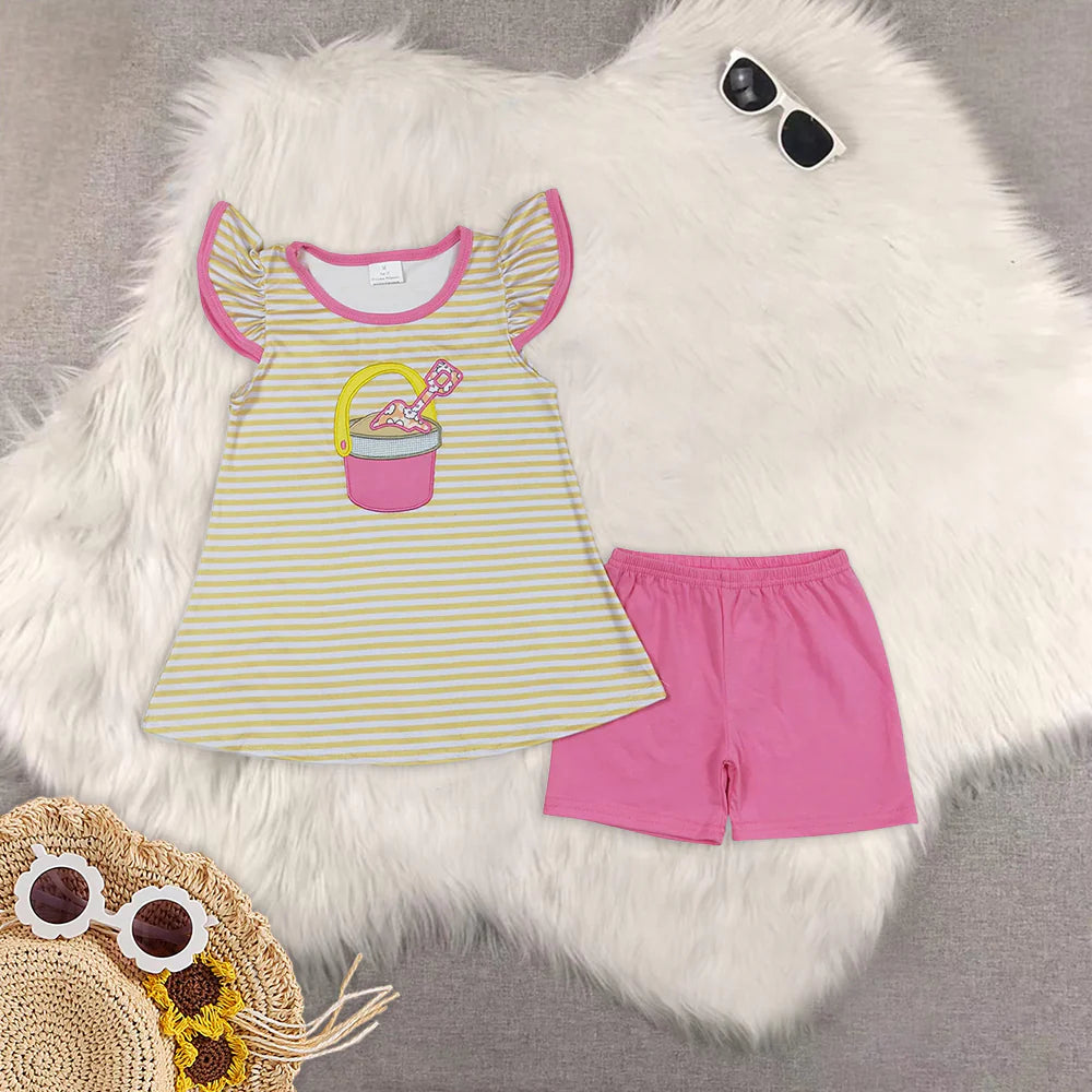 Embroidery beach RTS Sibling Clothes