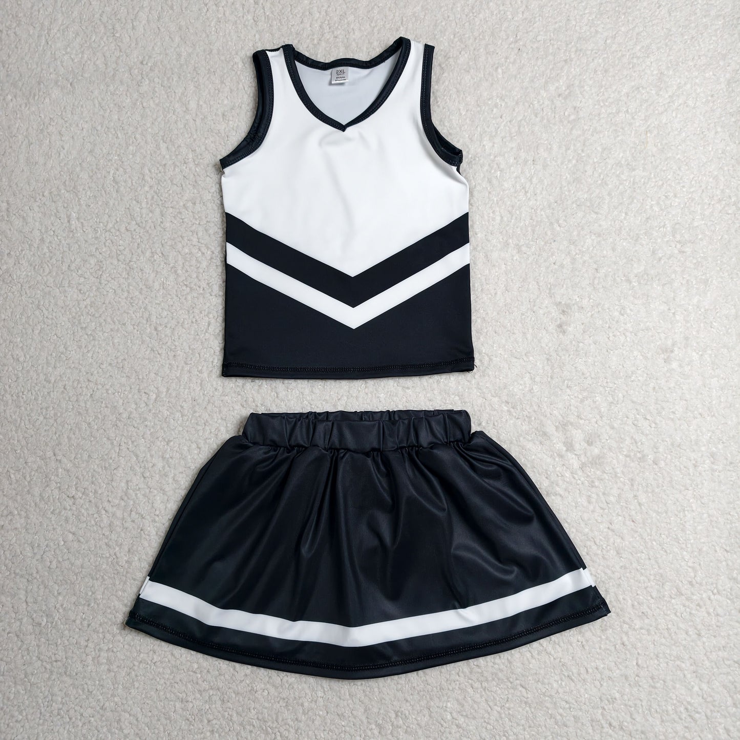 GSD4194 Yoga Black Sleeveless Skorts Girls Set