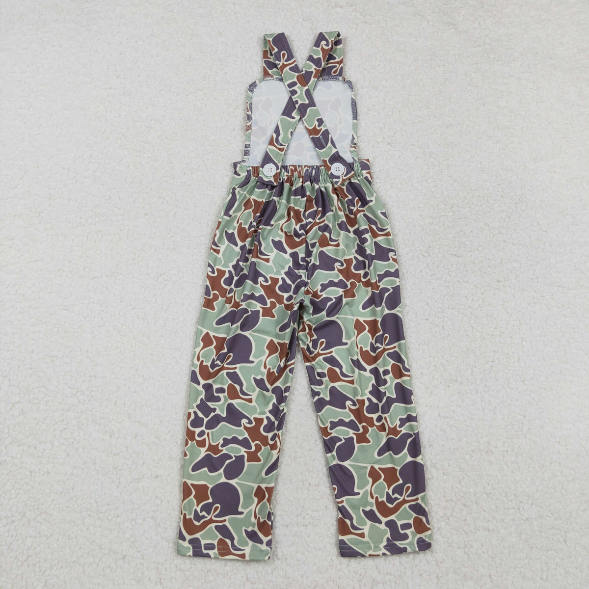 SR2006 dark green camo sleeveless boys jumpsuits