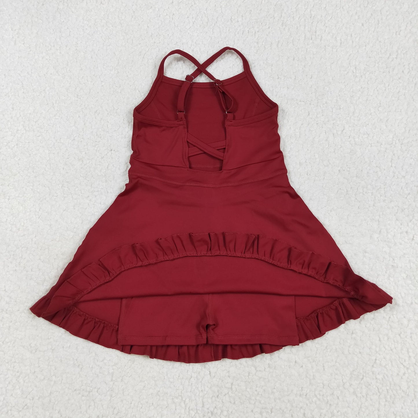S0568 yoga maroon girls skorts girls dress
