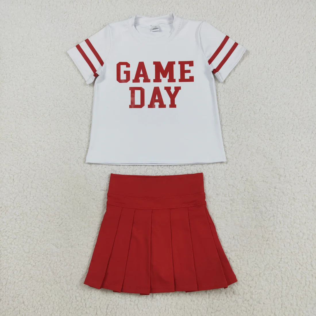yoga screen print game day yoga skorts girls set RTS Sibling Clothes