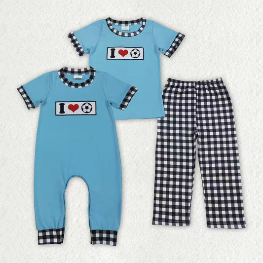 Embroidery Soccer Romper/Set RTS Sibling Clothes