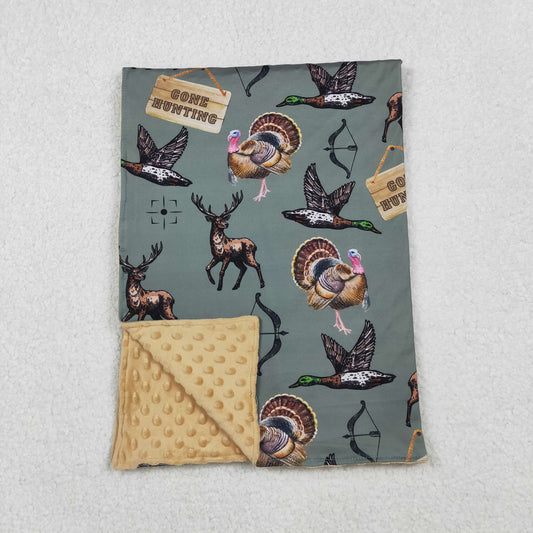 BL0151 hunting mallard turkey baby blanket