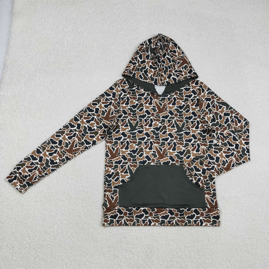 BT1472 hunting camo pocket hoodie long sleeve adult man top