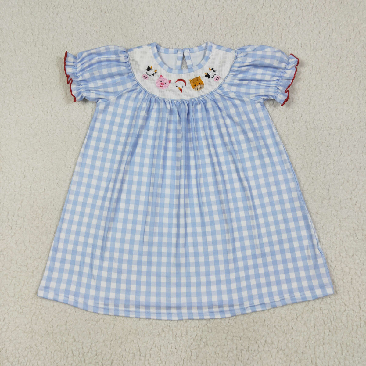 Smocked embroidery farm animals RTS Sibling Clothes
