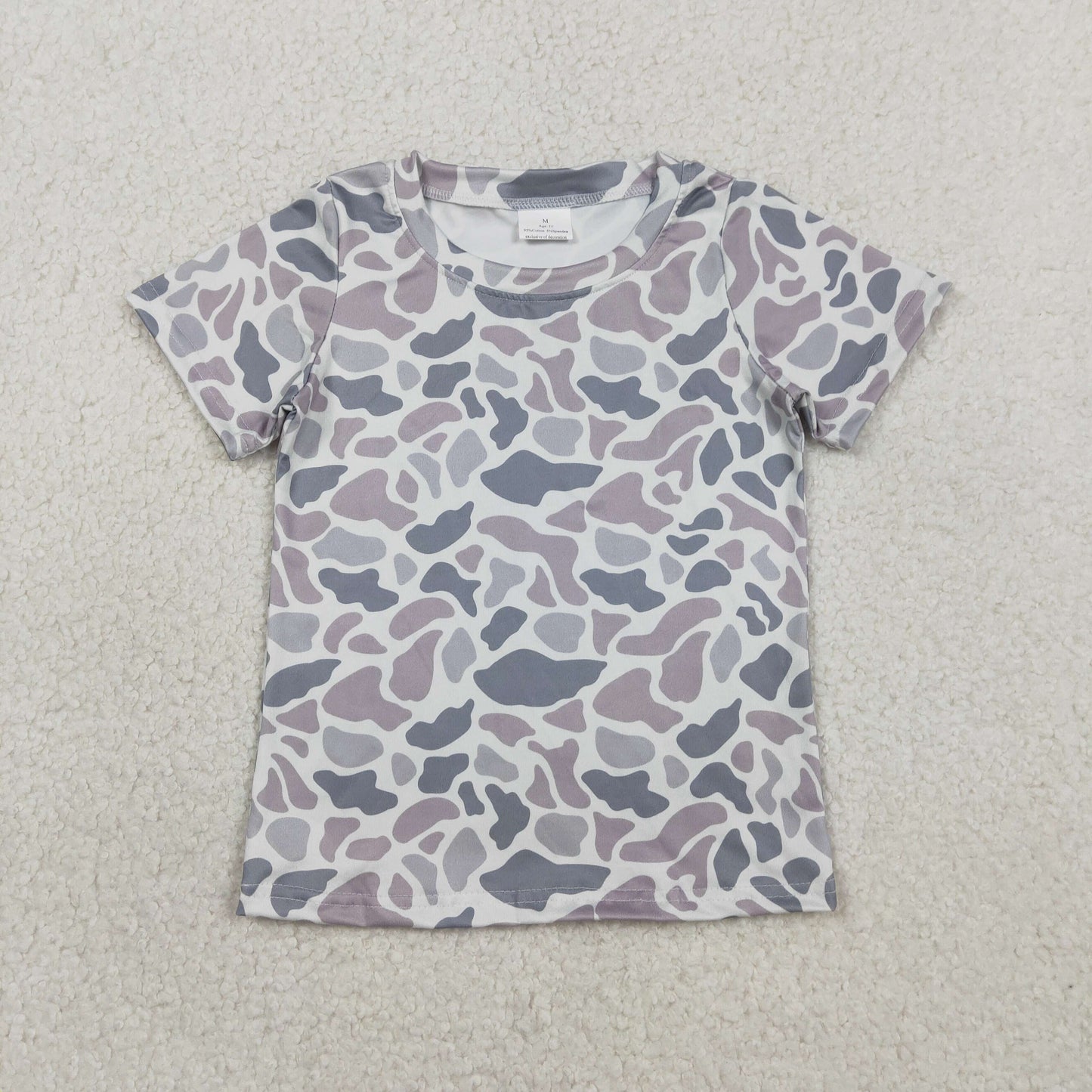 BT1712 Hunting Camo Short Sleeve Boys Top