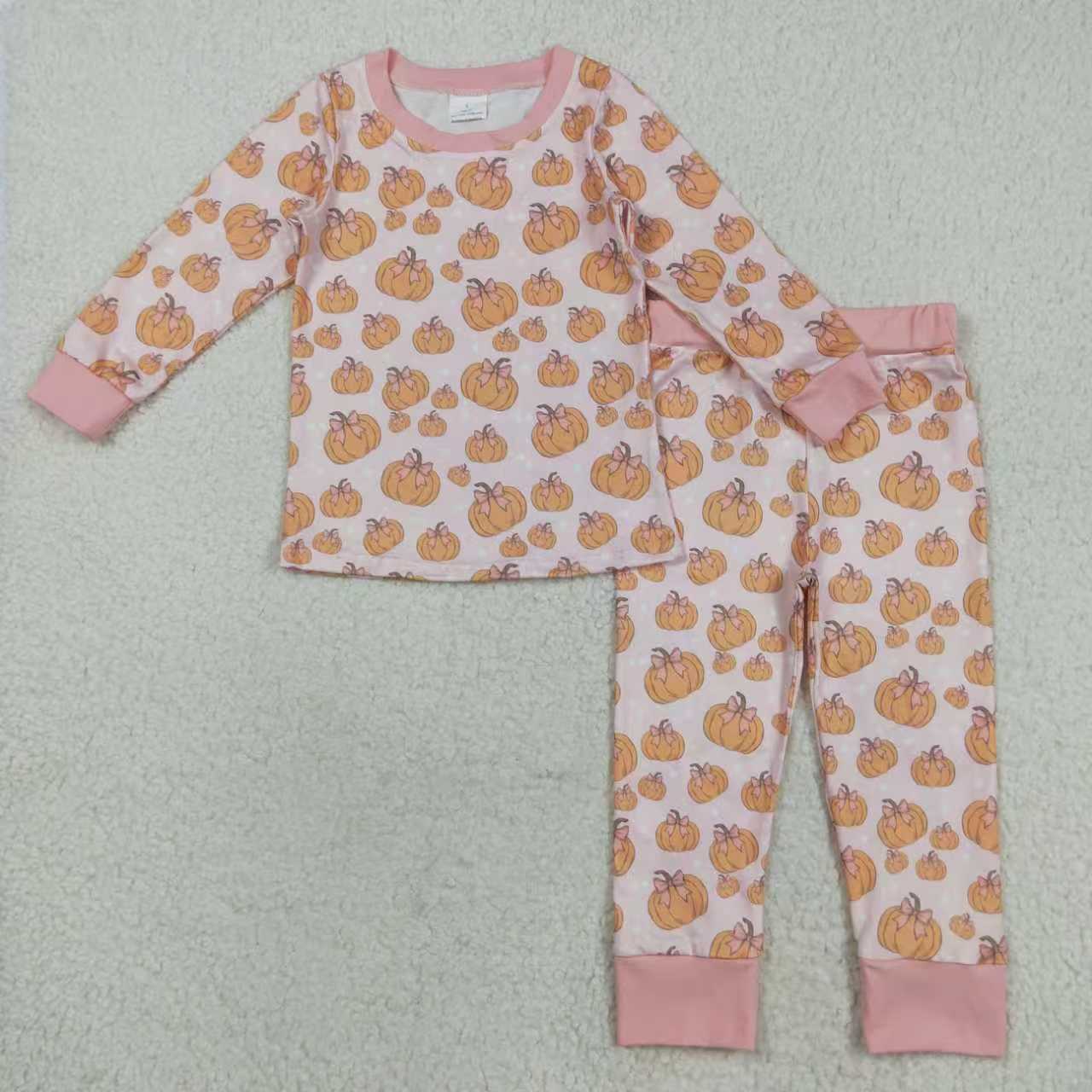 Autumn pumpkin romper/pajamas RTS Sibling Clothes
