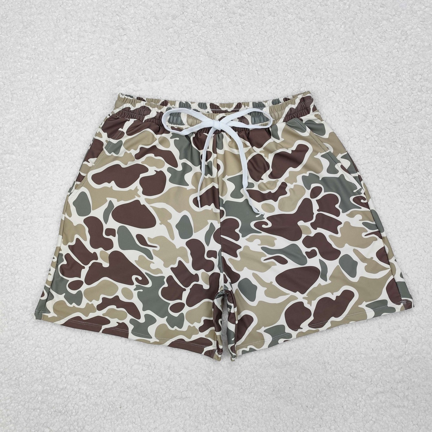 S0474 old school camo adult man swimming trunk